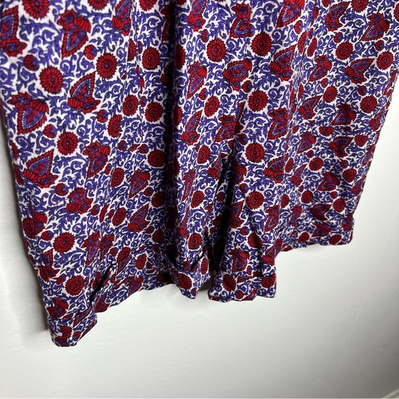XiRENA Grady Purple Red Floral Paisley Short Sleeve Romper size M - Picture 9 of 11